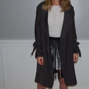 Knot Sleeve Drape Jacket